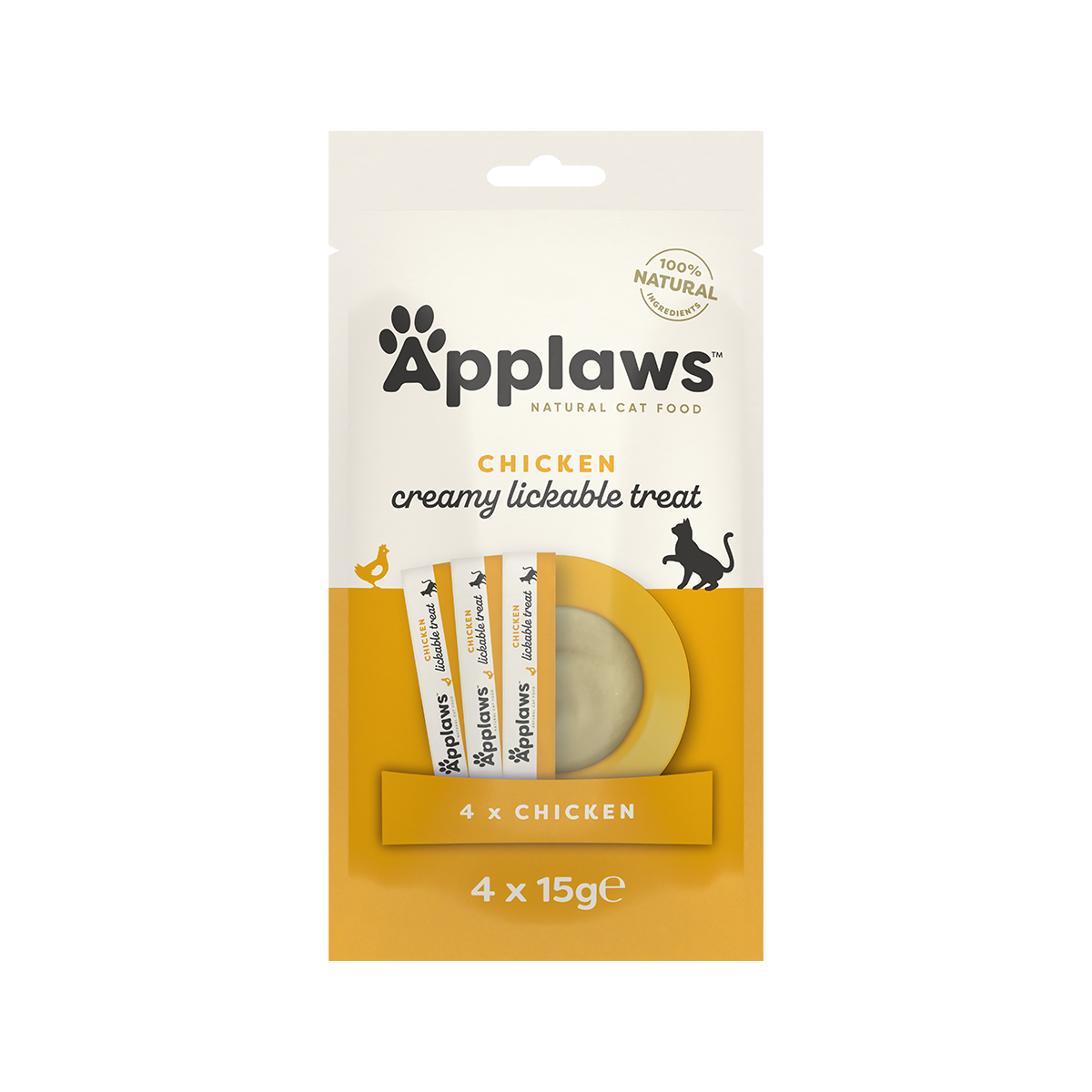 Applaws Chicken Creamy Lickable Cat Treats 4x15g