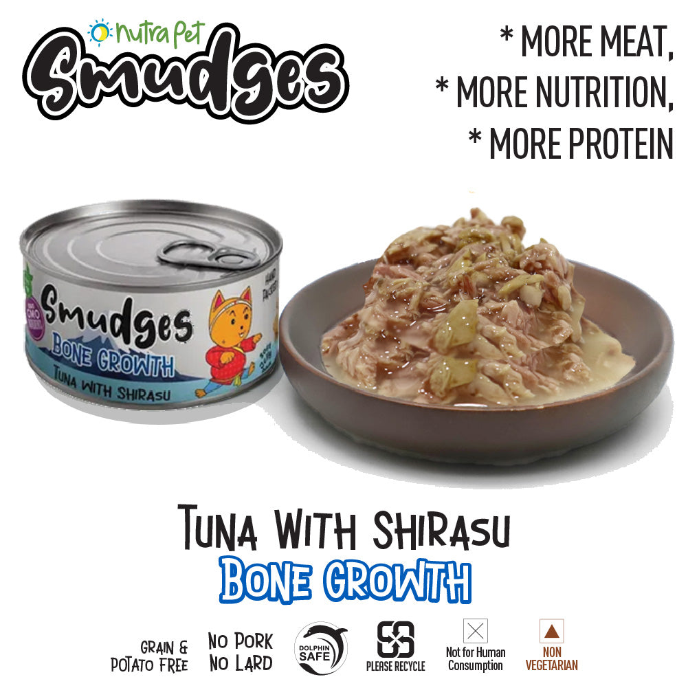 Smudges Tuna Flakes With Shirasu In Soft Jelly For Adult Cat