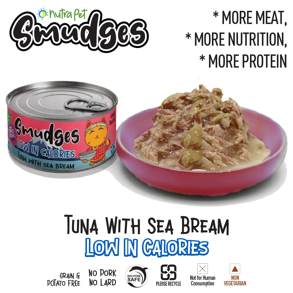 Smudges Tuna Flakes With Sea Bream In Soft Jelly For Adult Cat