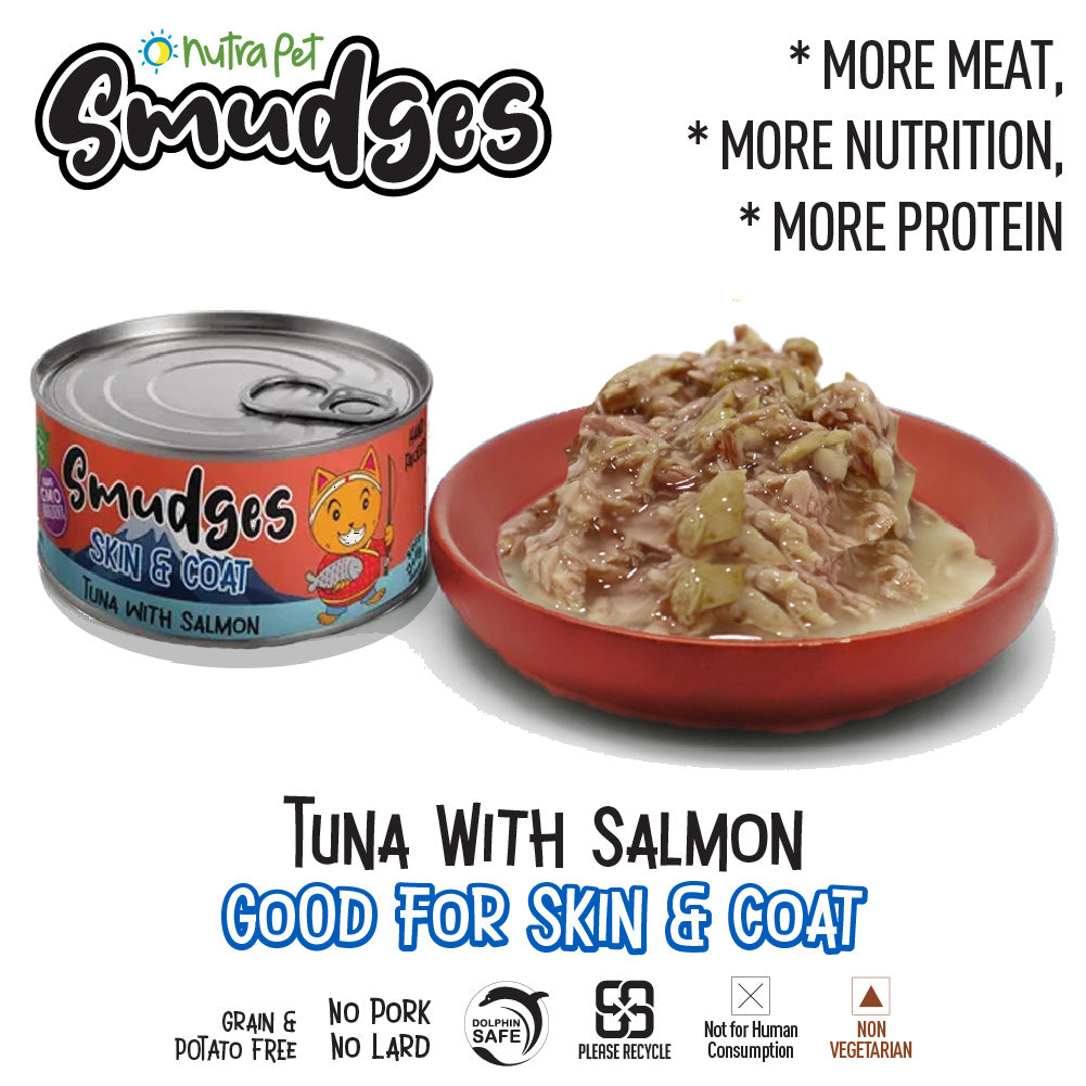 Smudges Tuna Flakes with Salmon In Soft Jelly For Adult Cat