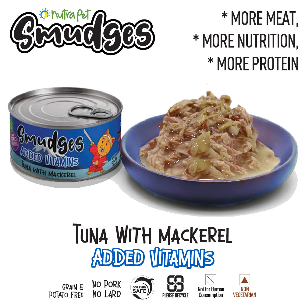 Smudges Tuna Flakes With Mackerel In Soft Jelly For Adult Cat