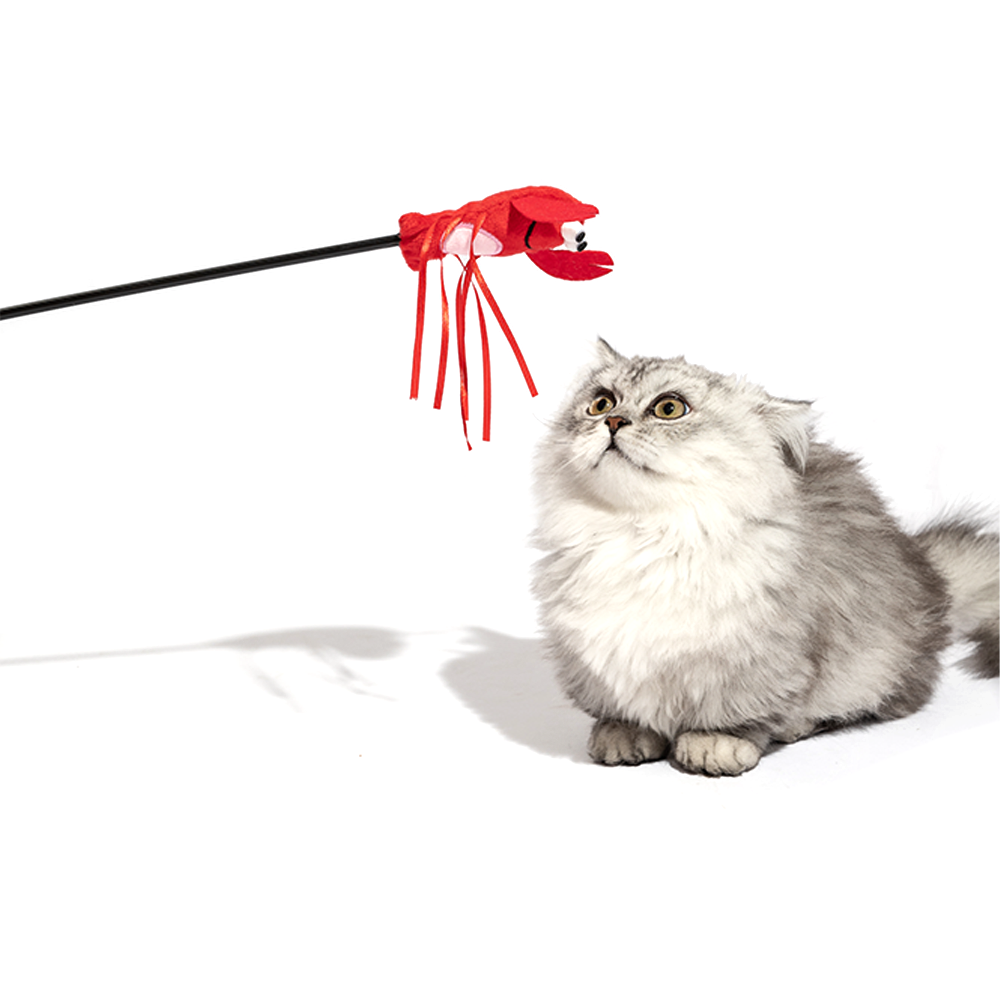 FOFOS Moving Lobster Cat Wand Cat Toy