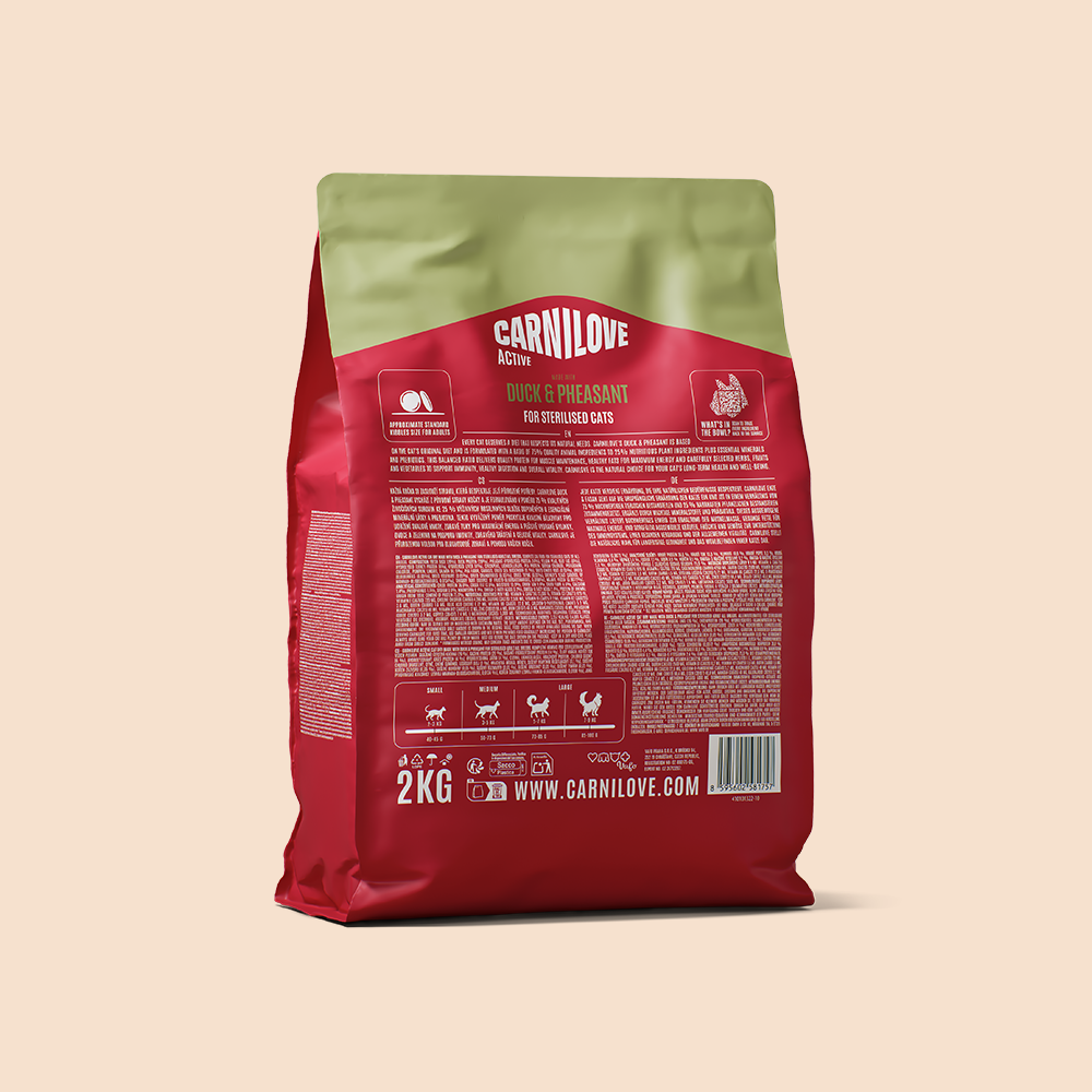 Carnilove Active Duck & Pheasant for Sterilised Adult All Breeds Dry Cat Food