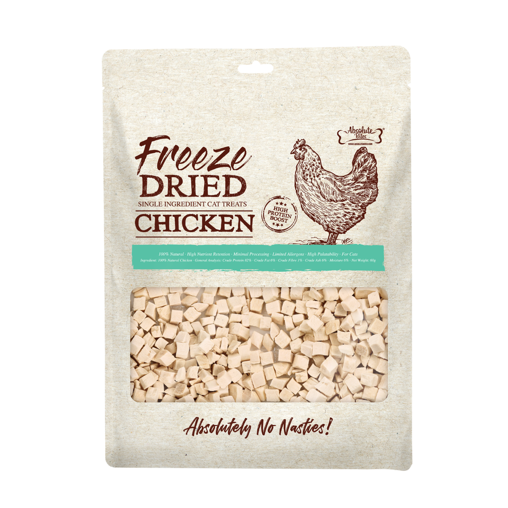Chicken 60g Absolute Bites Freeze Dried Cat Treats