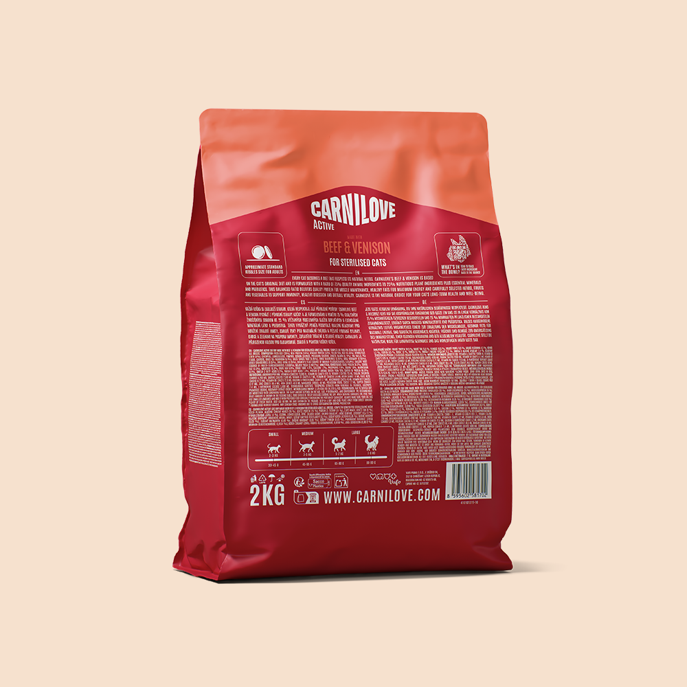 Carnilove Active Beef & Venison for Sterilised Adult All Breeds Dry Cat Food