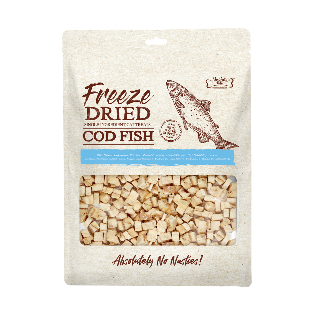Cod Fish 30g Absolute Bites Freeze Dried Cat Treats