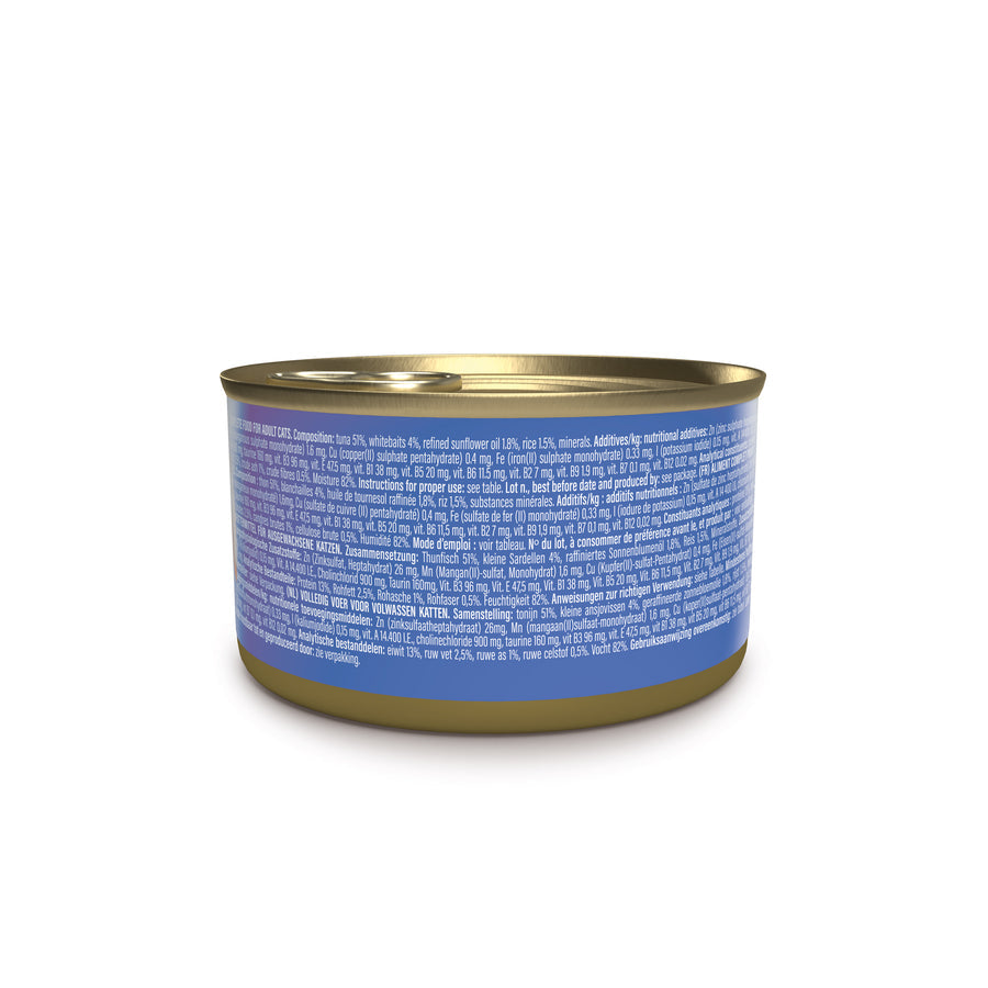 Schesir Tuna With Whitebait 85g Complete & Balanced Nutrition Wet Cat Food in Broth Can
