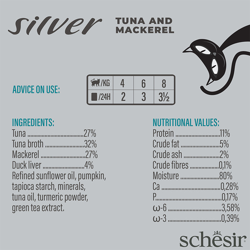 Silver Senior Cat Wholefood Tuna And Mackerel Wet Food