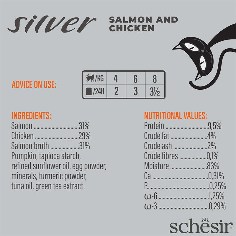 Silver Mousse Senior Cat Salmon And Chicken Wet Food