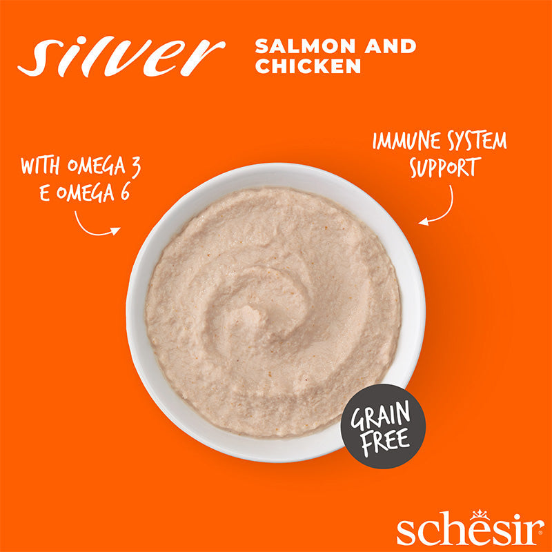Silver Mousse Senior Cat Salmon And Chicken Wet Food