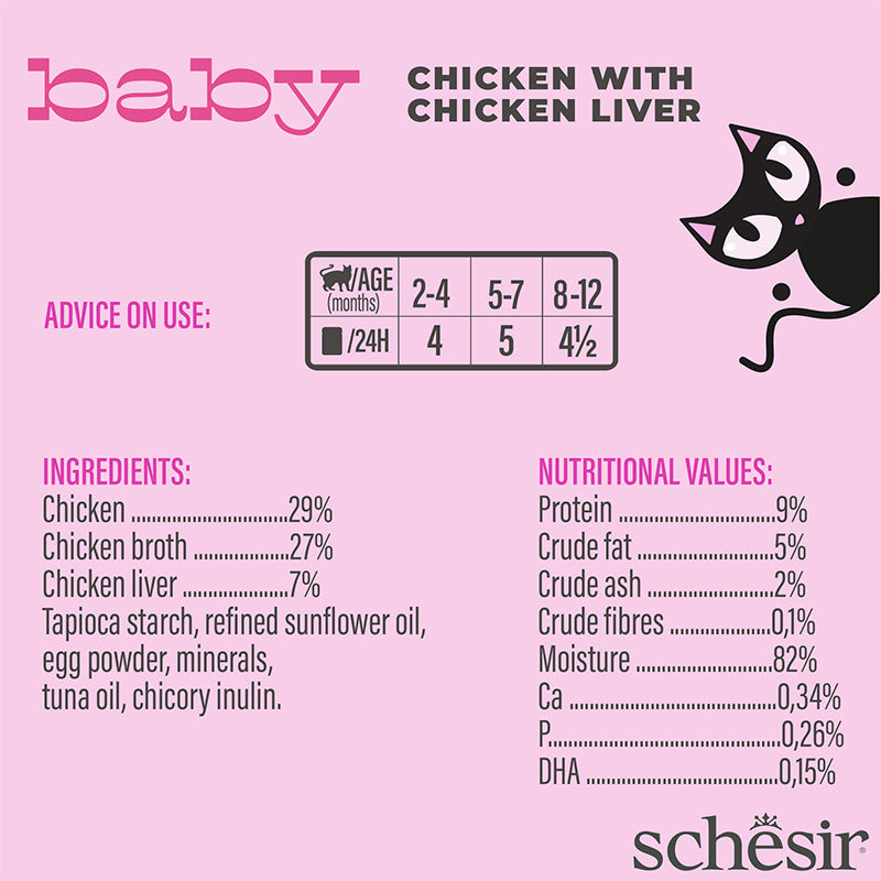 Baby Mousse Kitten Chicken With Chicken Liver Wet Food