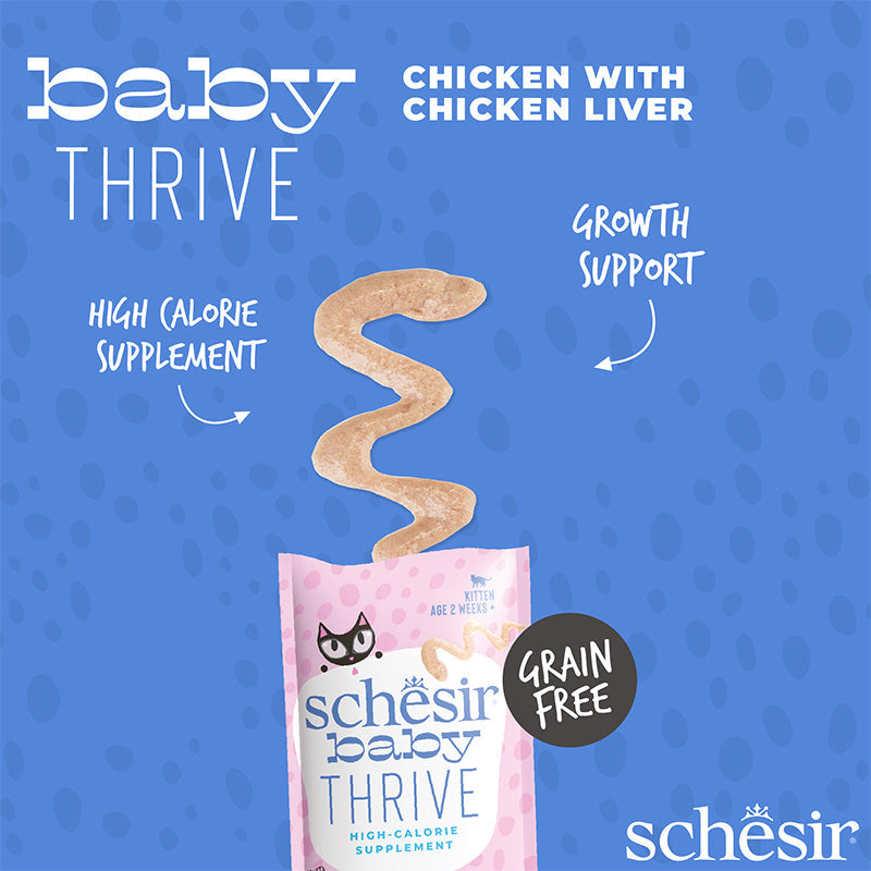 Schesir Baby Thrive Mousse Kitten/Adult Chicken Treats