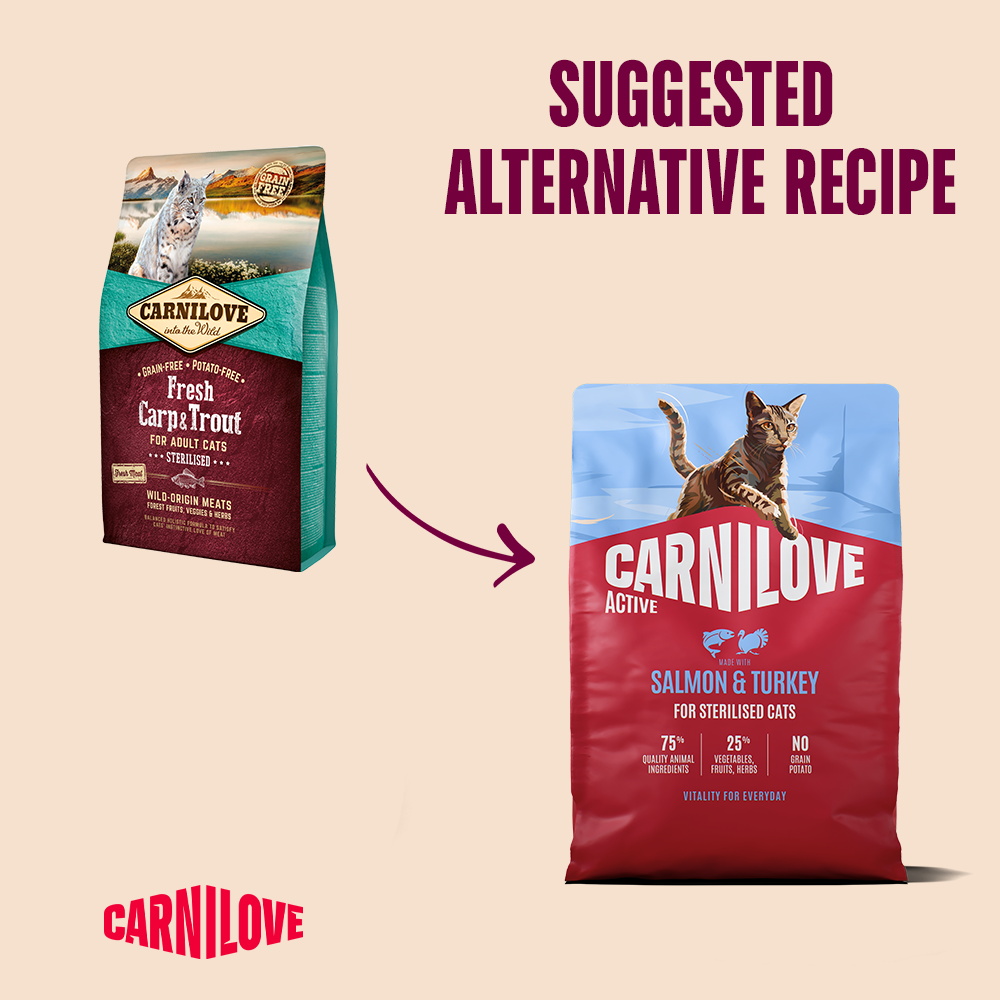 Carnilove Active Salmon & Turkey for Sterilised Adult All Breeds Dry Cat Food