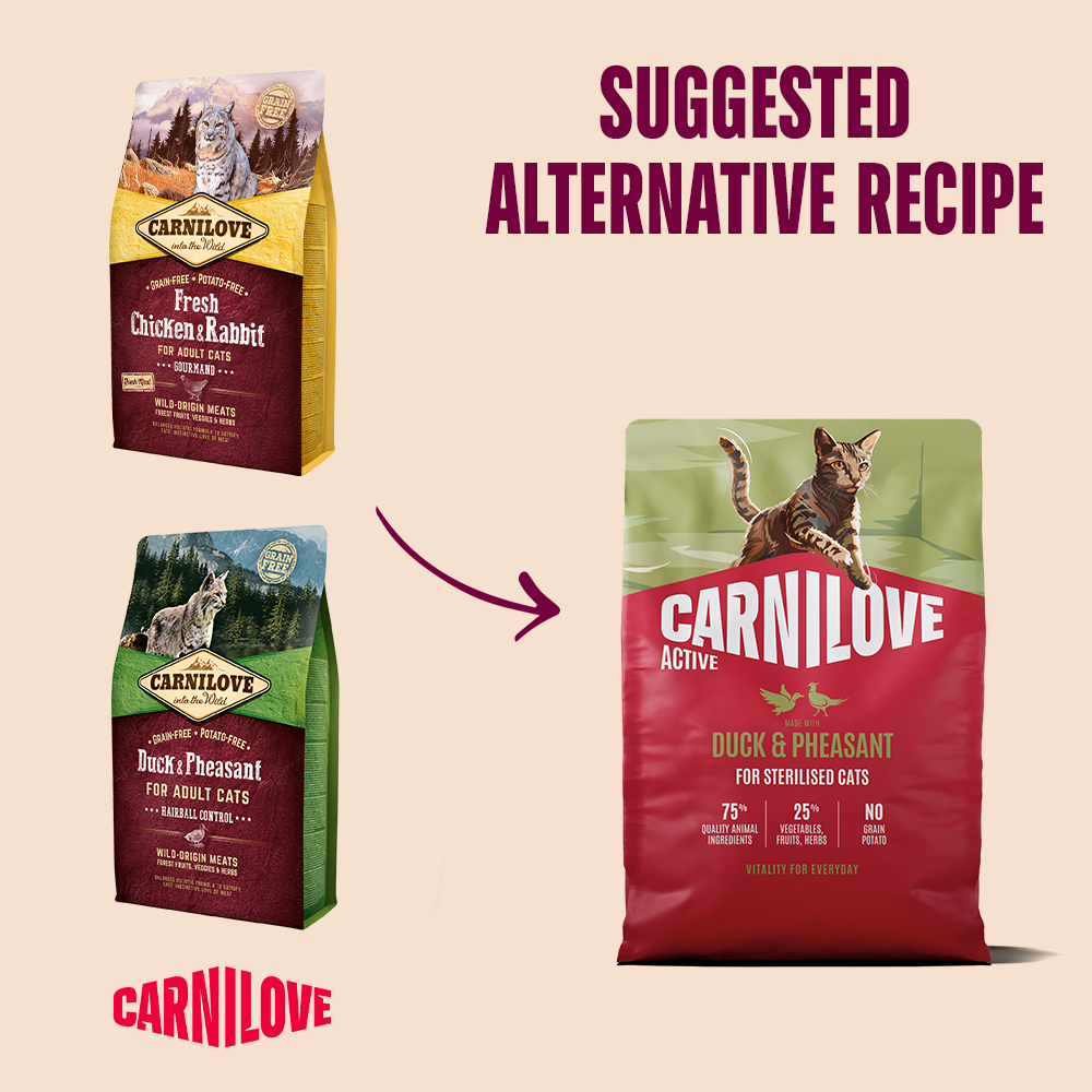Carnilove Active Duck & Pheasant for Sterilised Adult All Breeds Dry Cat Food