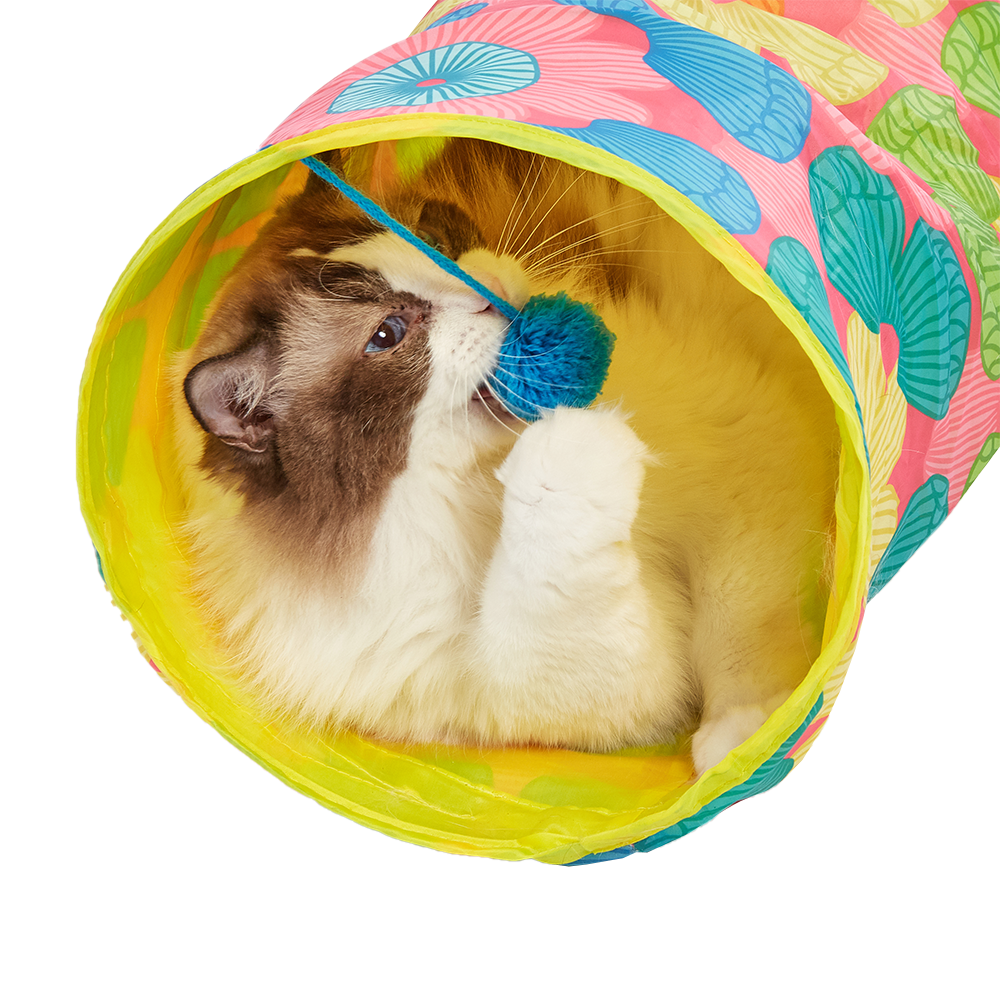 FOFOS Floral Pop up Cat Tunnel