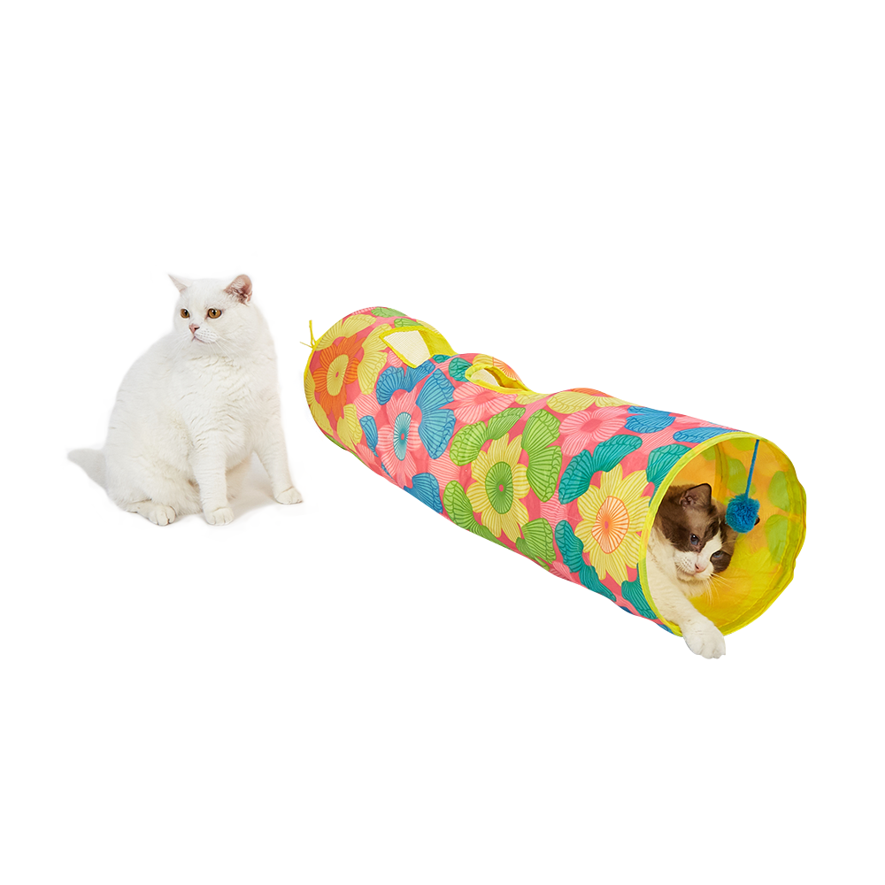 FOFOS Floral Pop up Cat Tunnel