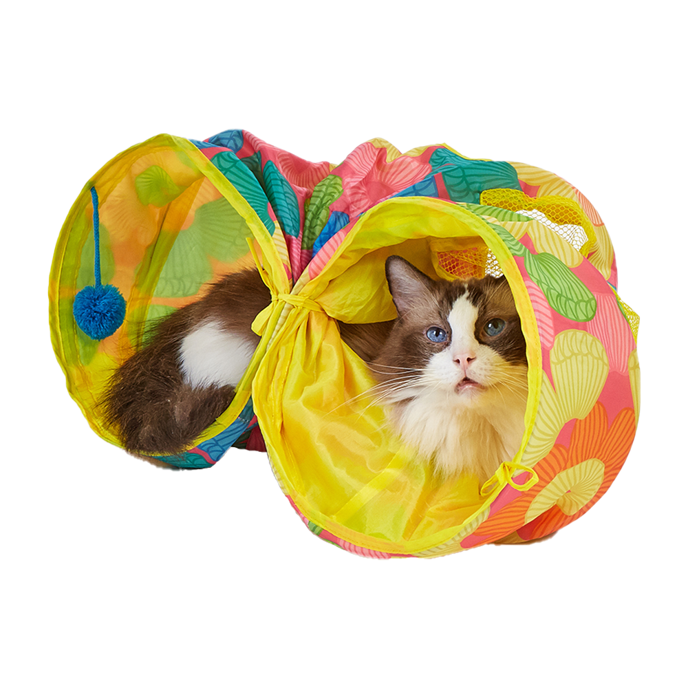 FOFOS Floral Pop up Cat Tunnel