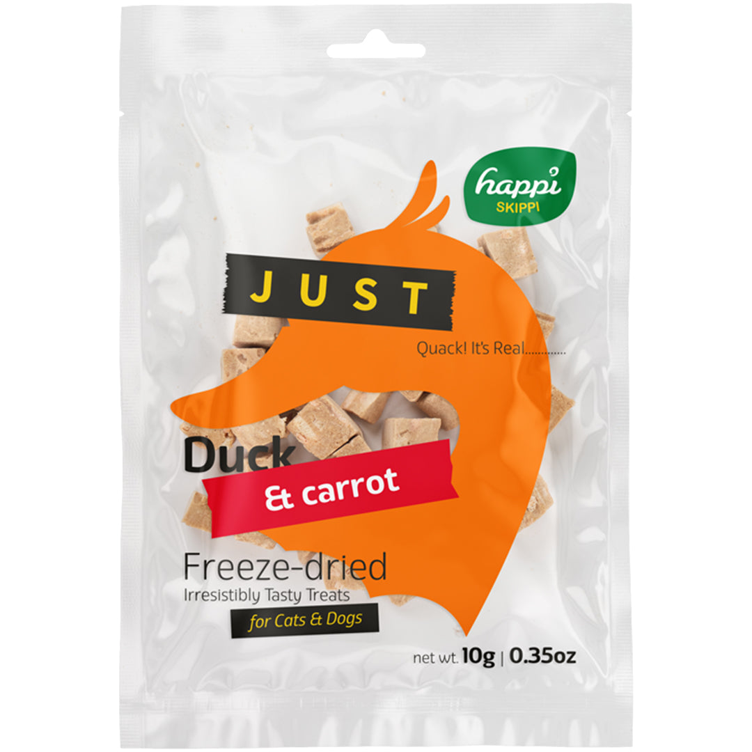 Happi Skippi Just Freeze-Dried Treat Duck for Cats and Dogs 10g