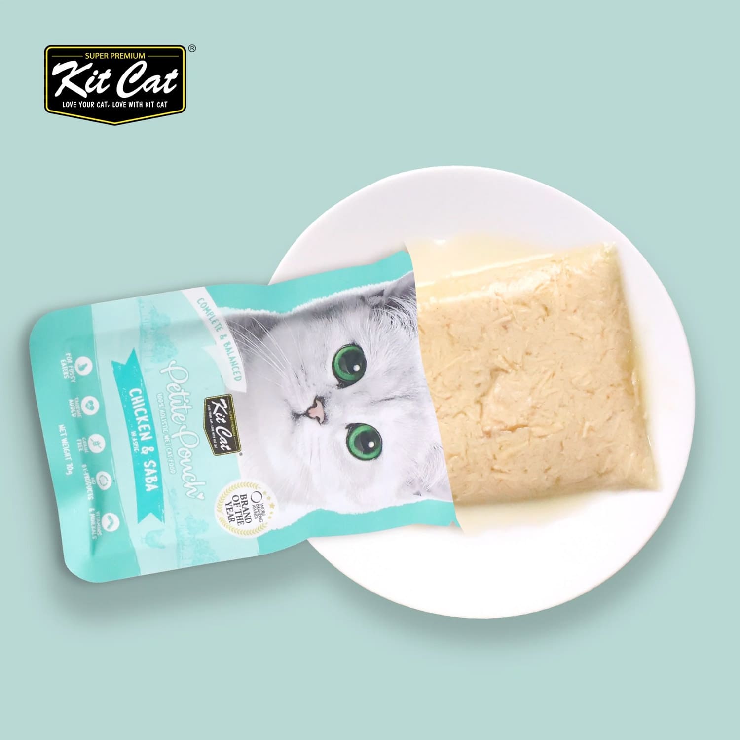 Kit Cat Petite Pouch Chicken & Saba