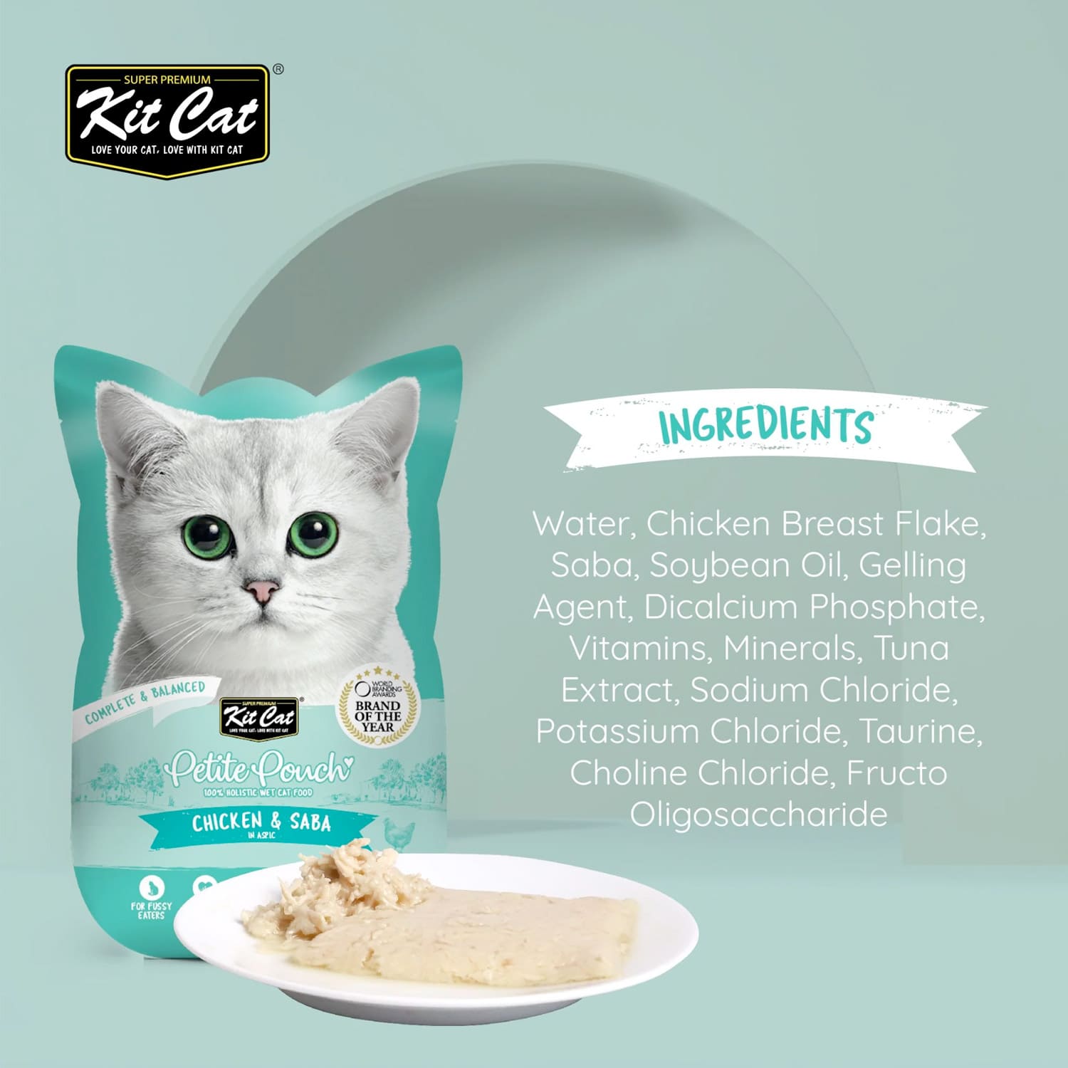 Kit Cat Petite Pouch Chicken & Saba