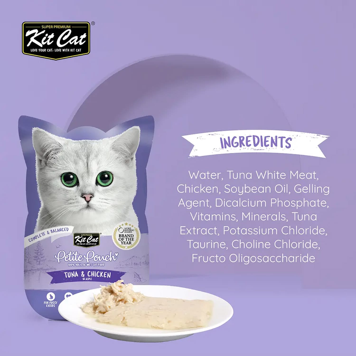 Kit Cat Petite Pouch Tuna & Chicken