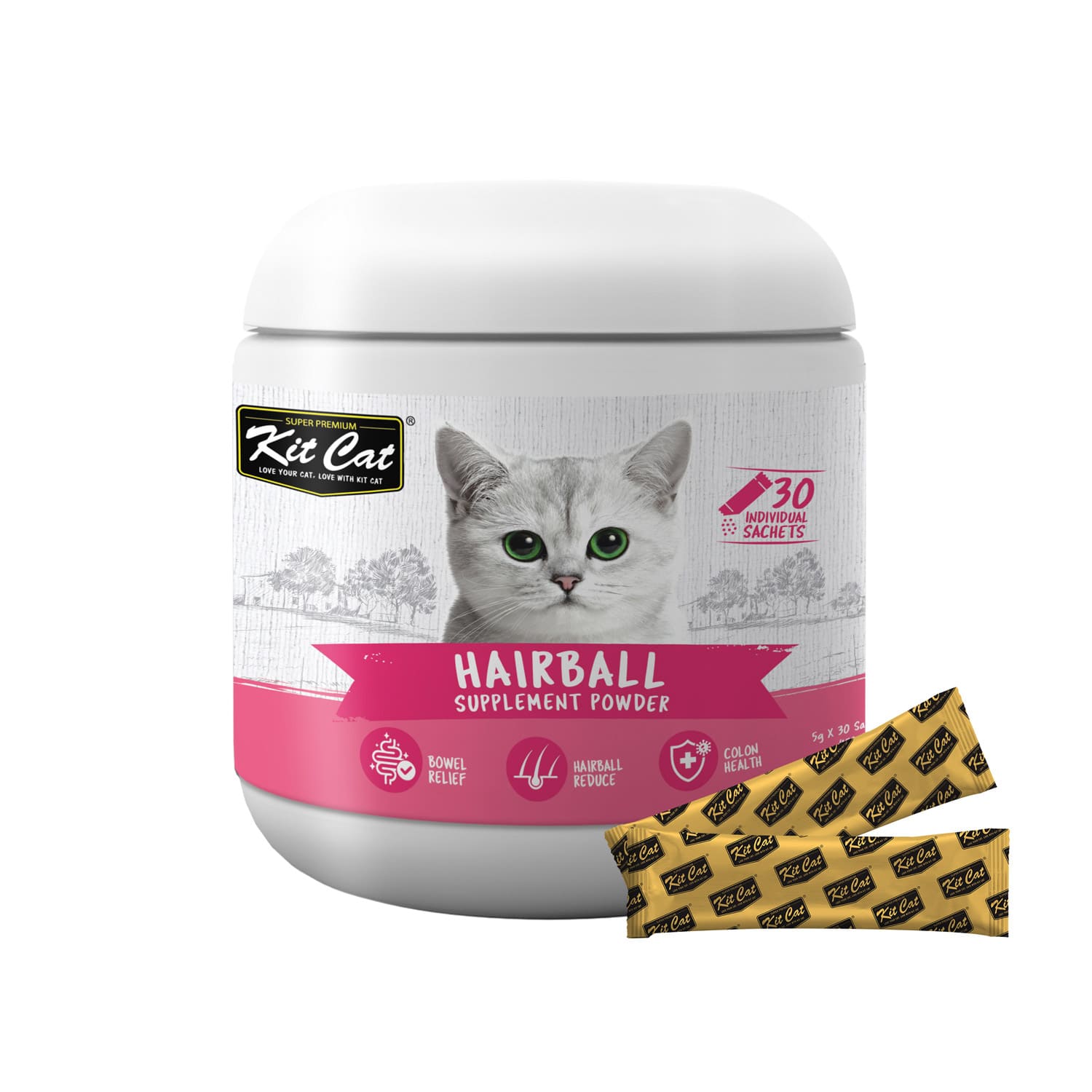 Kit Cat Hairtball Supplement Powder 150g