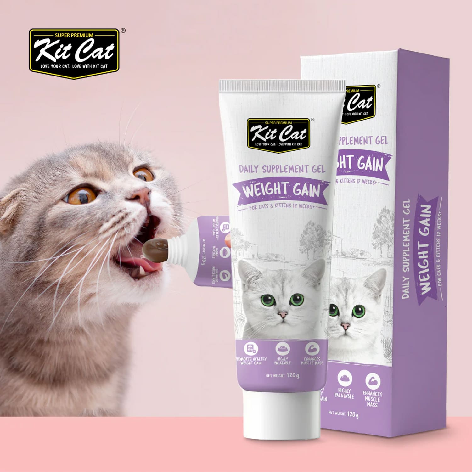 Kit Cat Daily Nutritional Supplement Gel For Cats & Kittens- Weight Gain