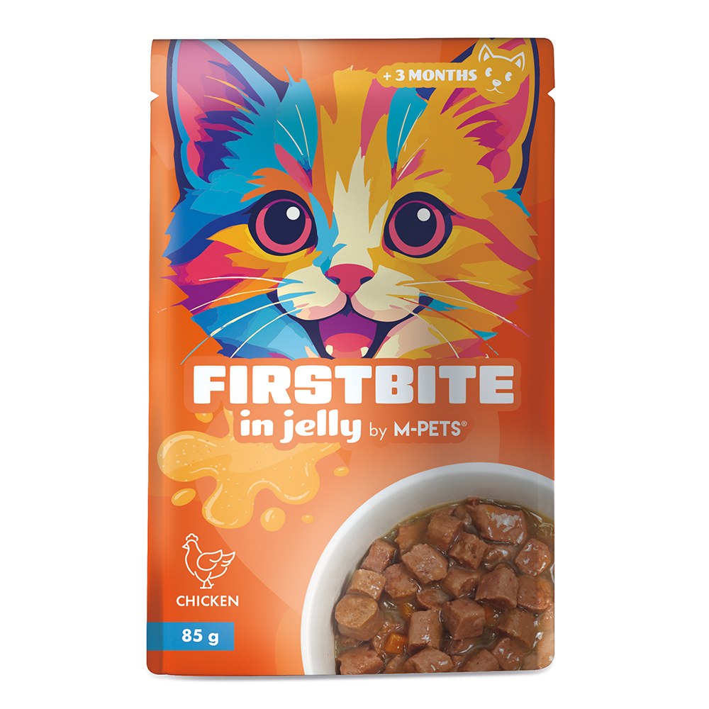 M-PETS Firstbite Chicken in Jelly Wet Food Pouches for Cats