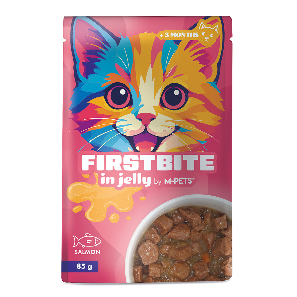 M-PETS Firstbite Salmon in Jelly Wet Food Pouches for Cats