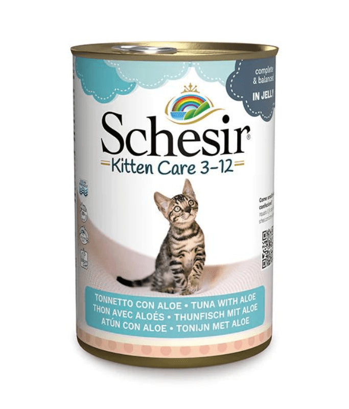 Schesir Kitten Care- Can In Jelly 3-12 Tuna with Aloe Wet Food 140g