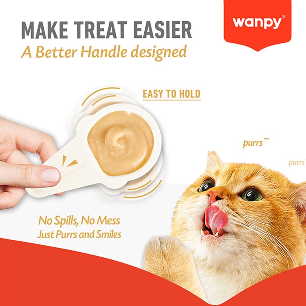 WANPY Lickable Cream Spoon – Salmon For Cat