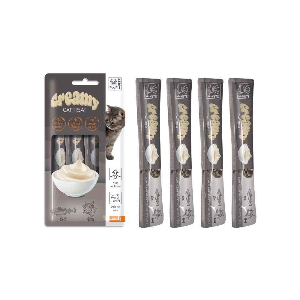 M-PETS Creamy Treats for Cats – Cod & Beef