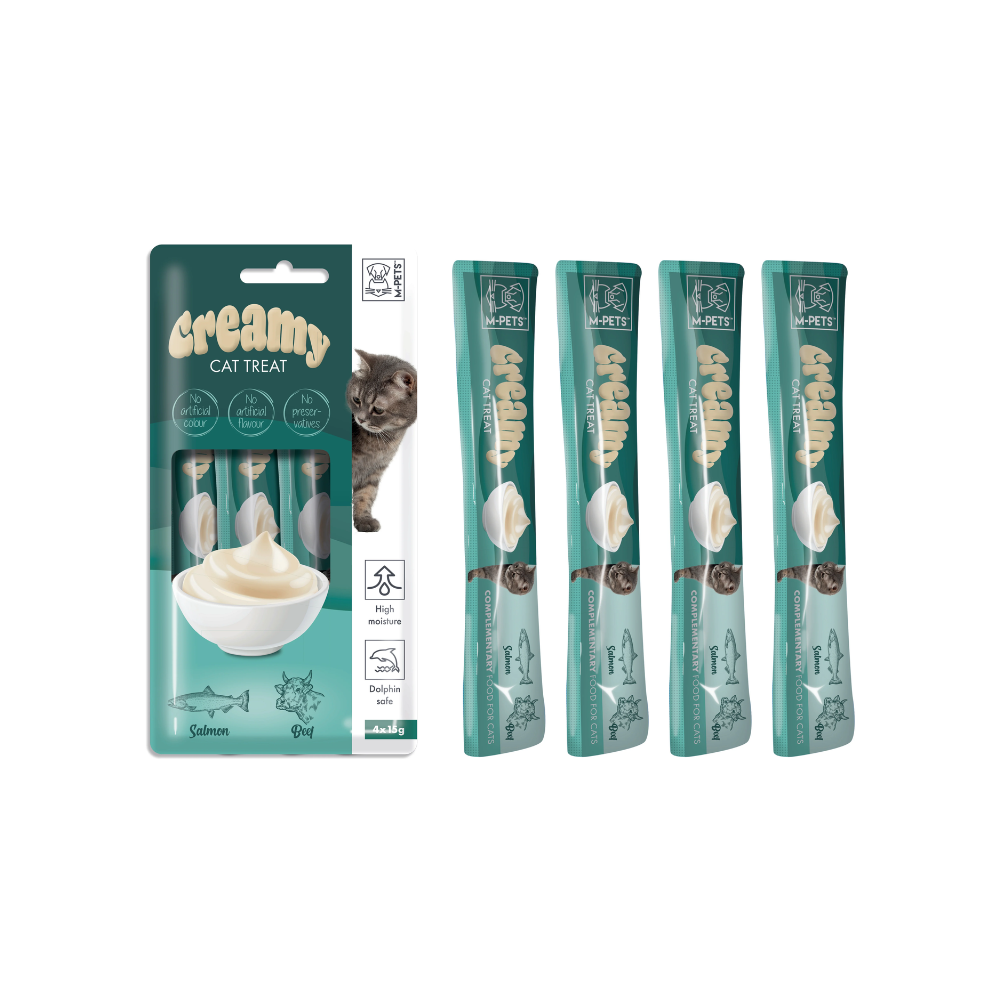 M-PETS Creamy Treats for Cats – Salmon & Beef
