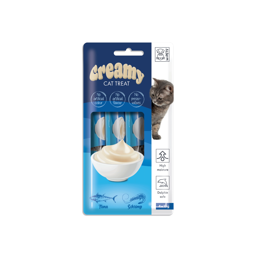M-PETS Creamy Treats for Cats – Tuna & Shrimp