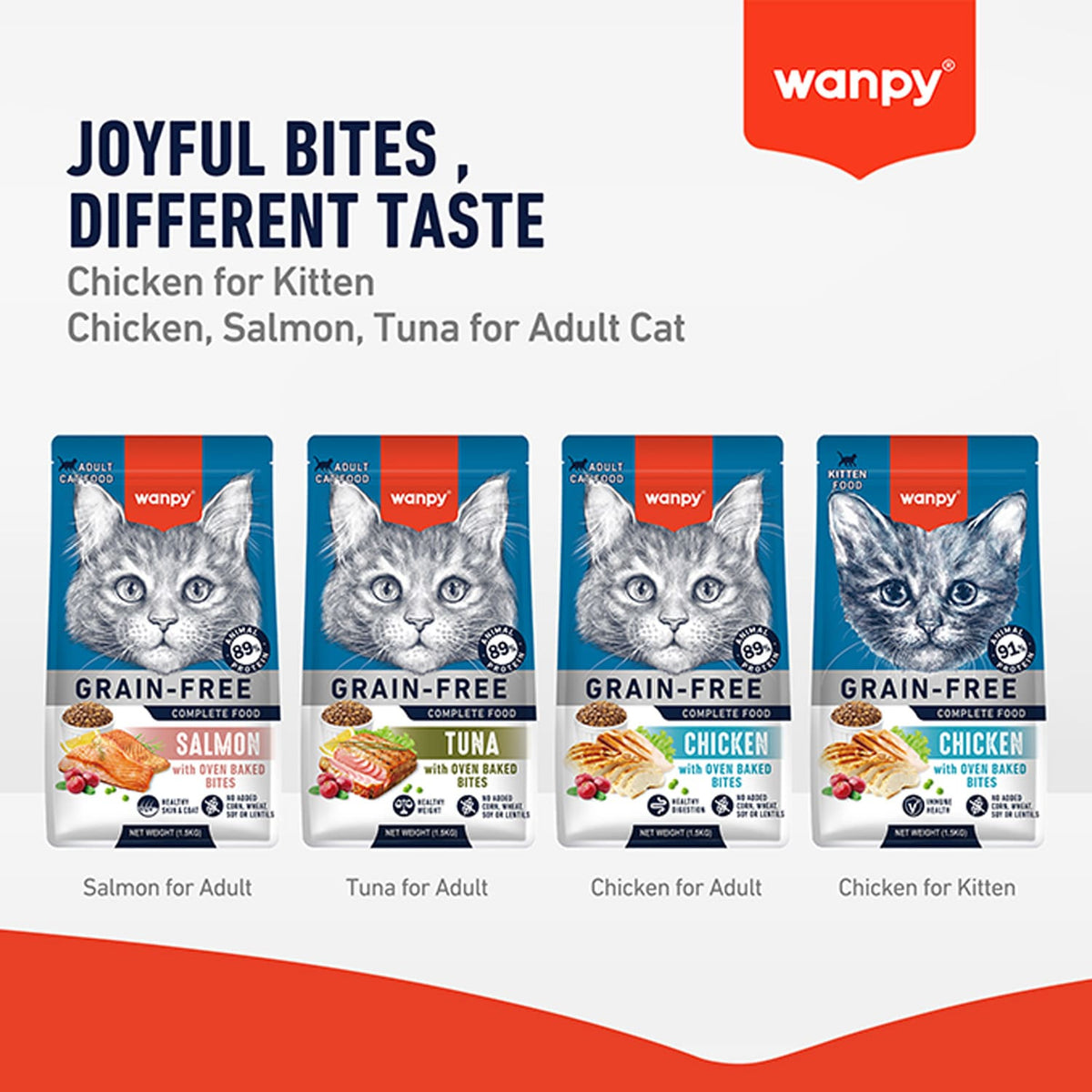 Wanpy Grain Free Complete Food for Kitten – Chicken Recipe