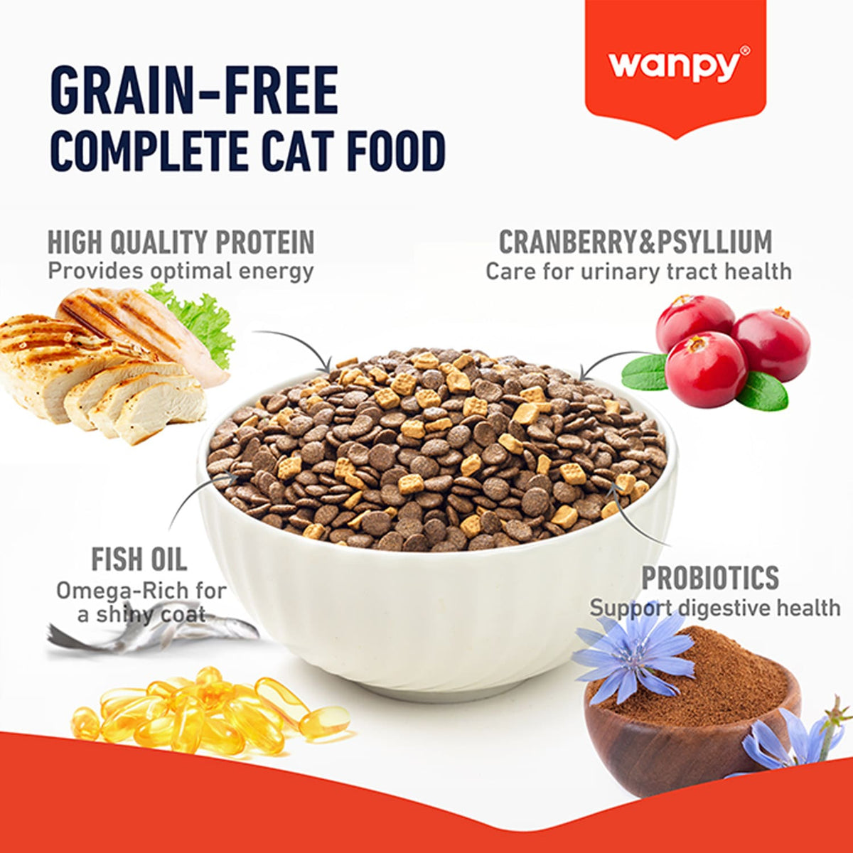 Wanpy Grain Free Complete Food for Kitten – Chicken Recipe