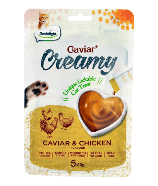 Dentalight Caviar+ Creamy Lickable Cat Treat 5pcs x 10g