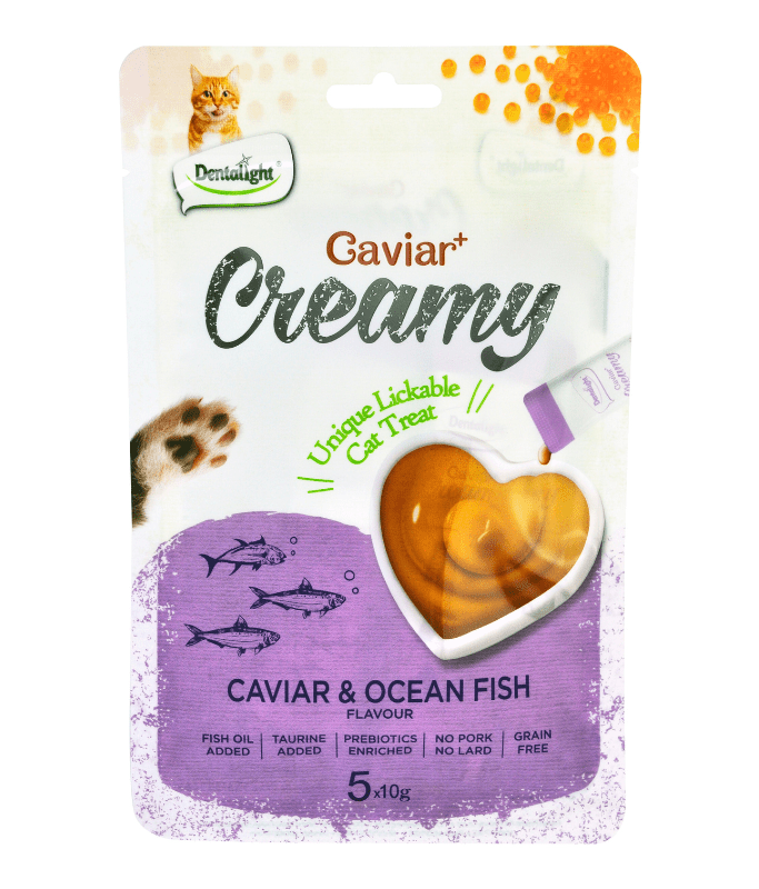 Dentalight Caviar+ Creamy Lickable Cat Treat 5pcs x 10g