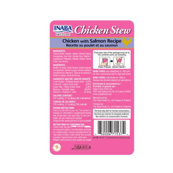 Inaba Churu Stew Chicken with Salmon Recipe