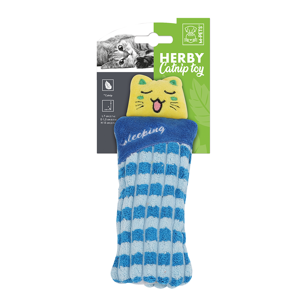Herby Sleeping Cat Catnip Toy Assorted Colors