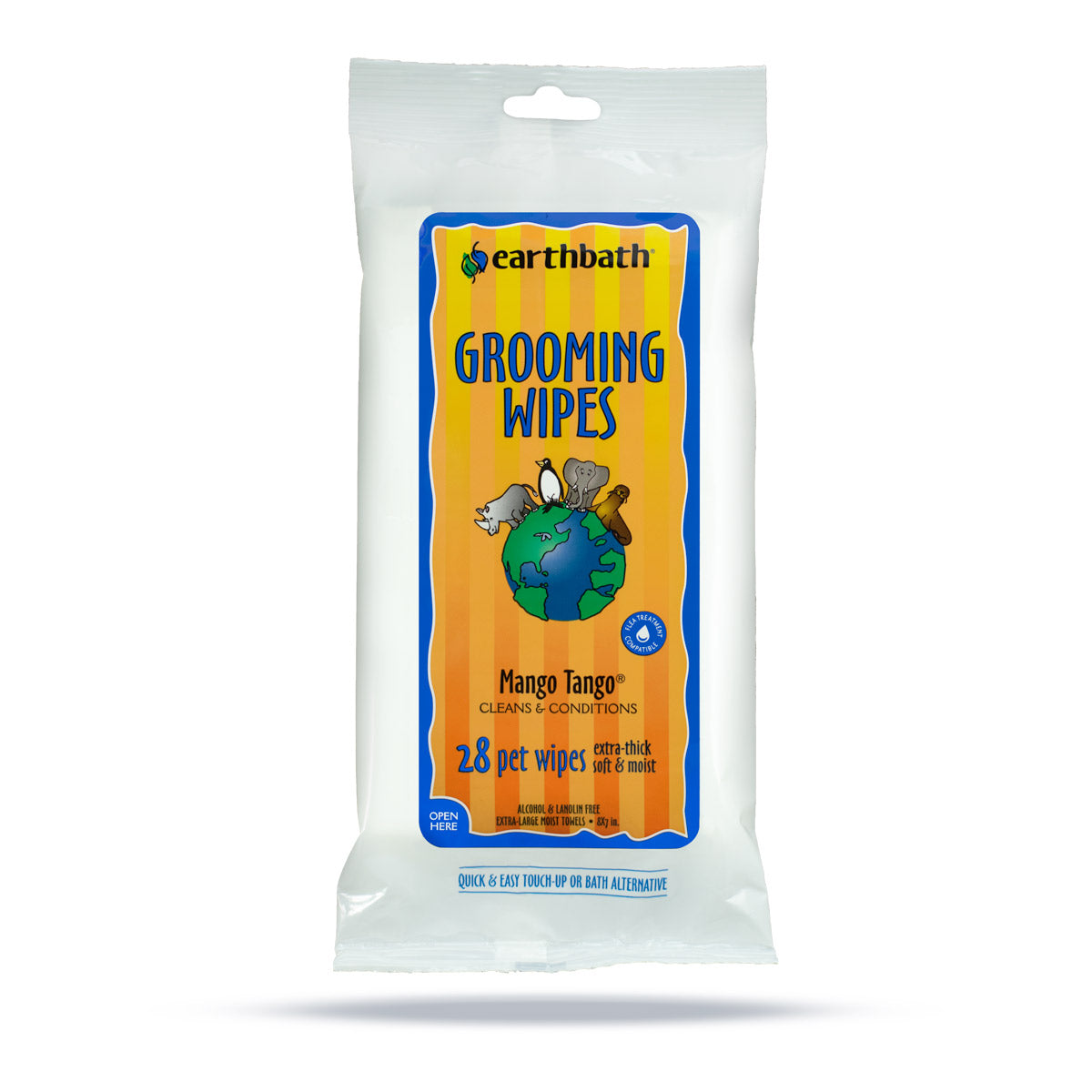 Grooming Wipes Extra-thick & extra Large, Mango Tango