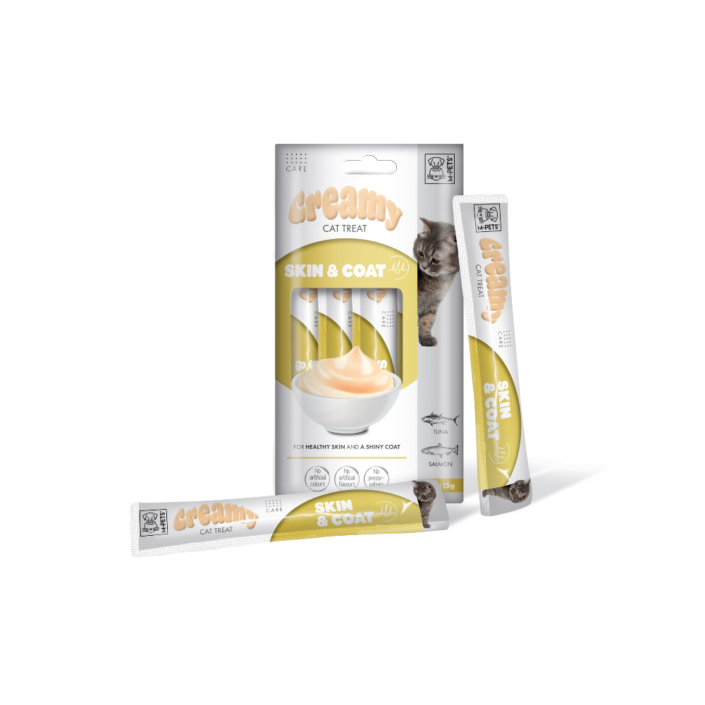 M-PETS Creamy with Functions – Cat treat – Skin & Coat – Tuna & Salmon