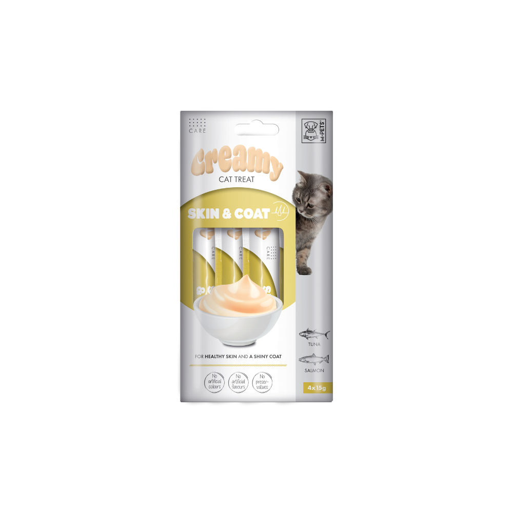 M-PETS Creamy with Functions – Cat treat – Skin & Coat – Tuna & Salmon