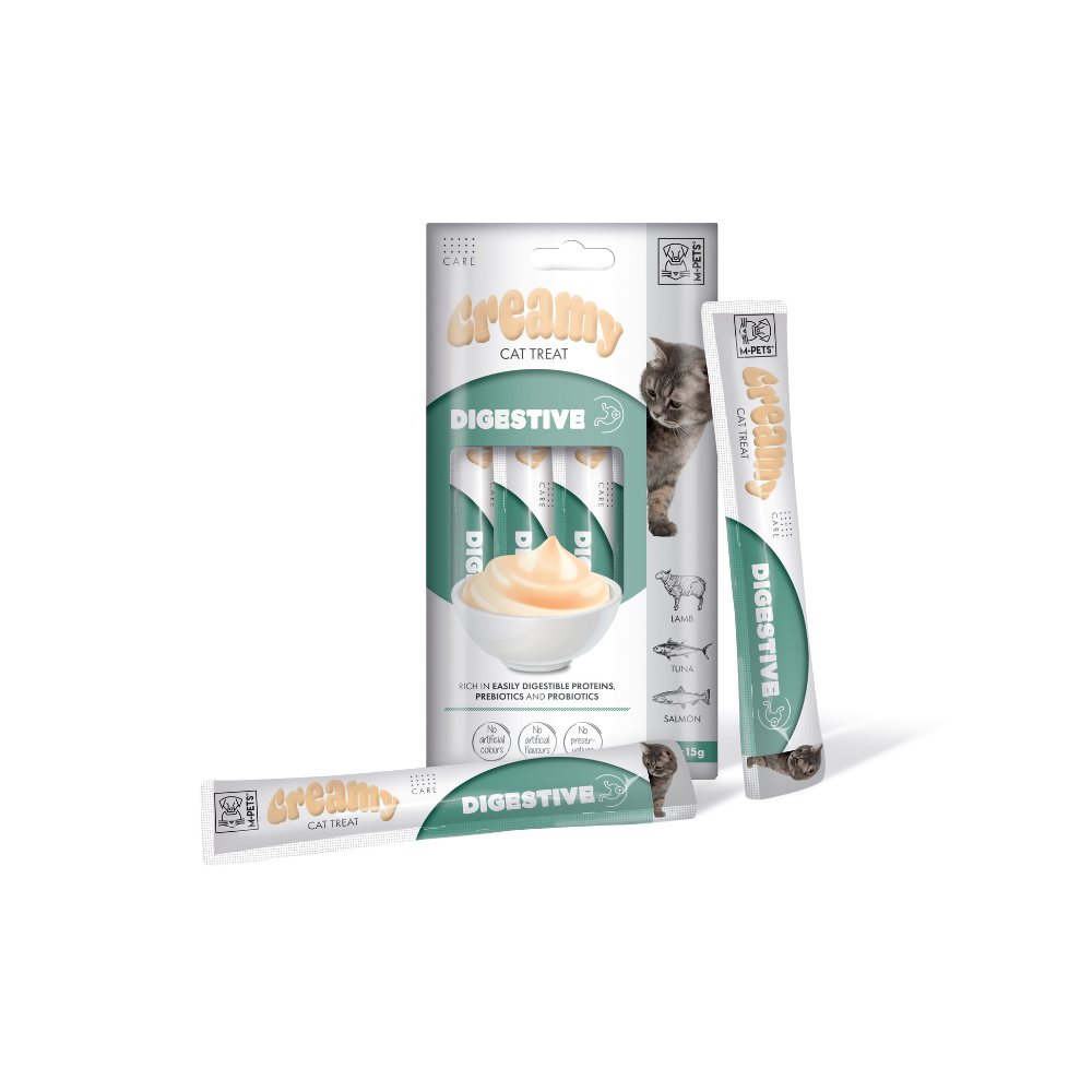 M-PETS Creamy with Functions – Cat treat – Digestive – Lamb & Tuna & Salmon