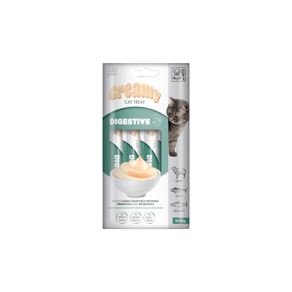 M-PETS Creamy with Functions – Cat treat – Digestive – Lamb & Tuna & Salmon