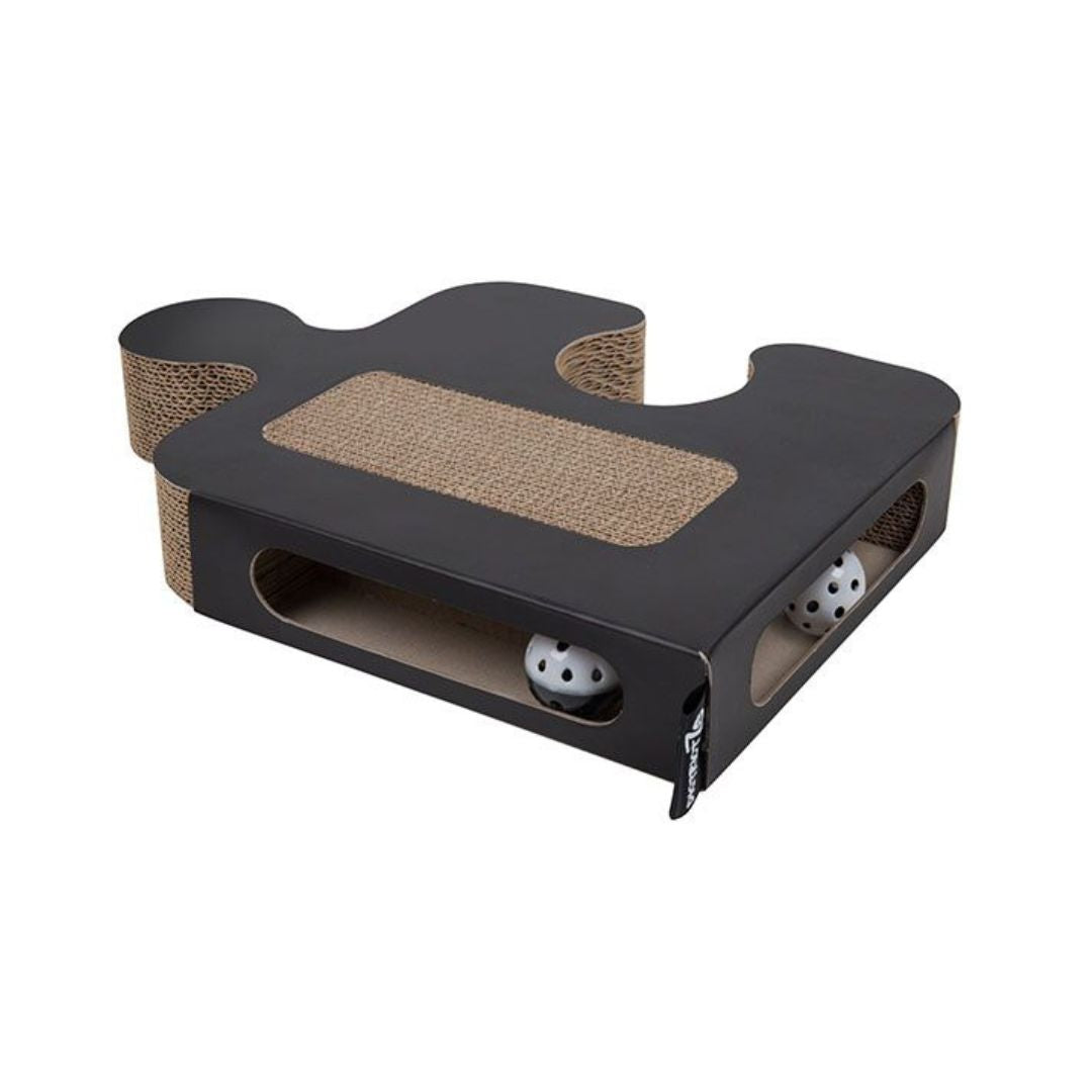 District 70 Puzzle Cardboard Cat Scratch Toy Black Petz.ae