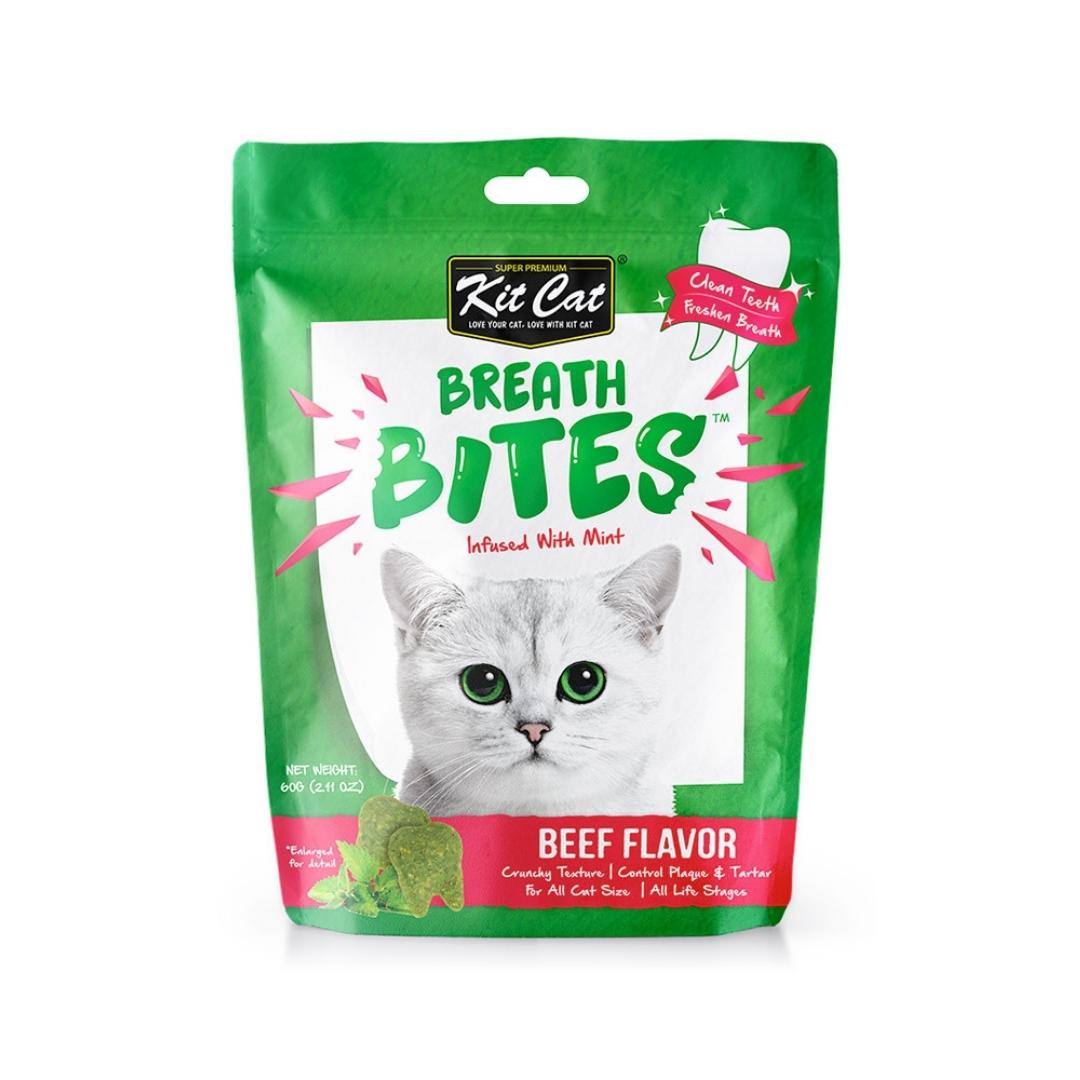 Kit Cat Breath Bites Beef Flavor 60g Petz.ae Front