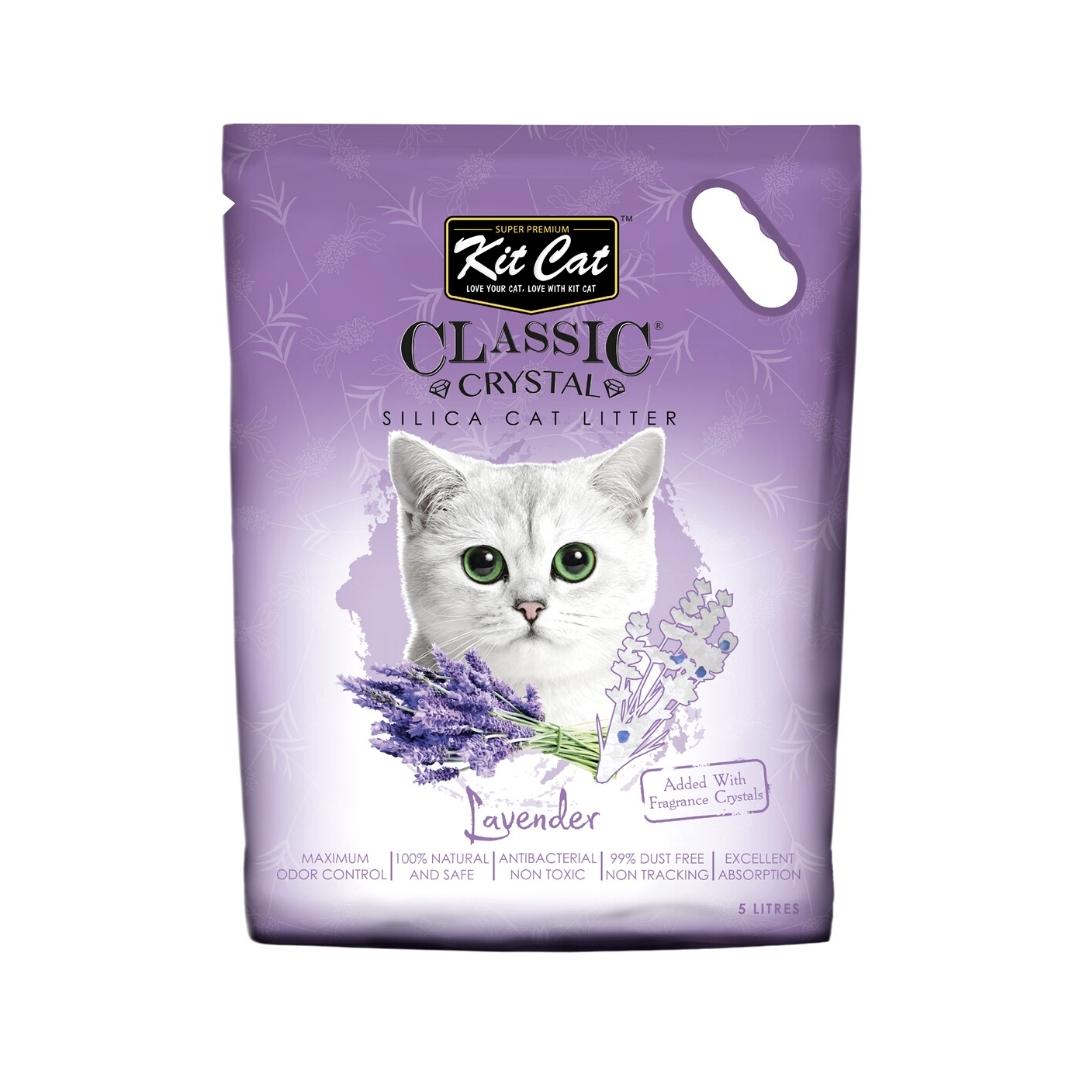 Kit Cat Classic Crystal Cat Litter Lavender 5L Petz.ae