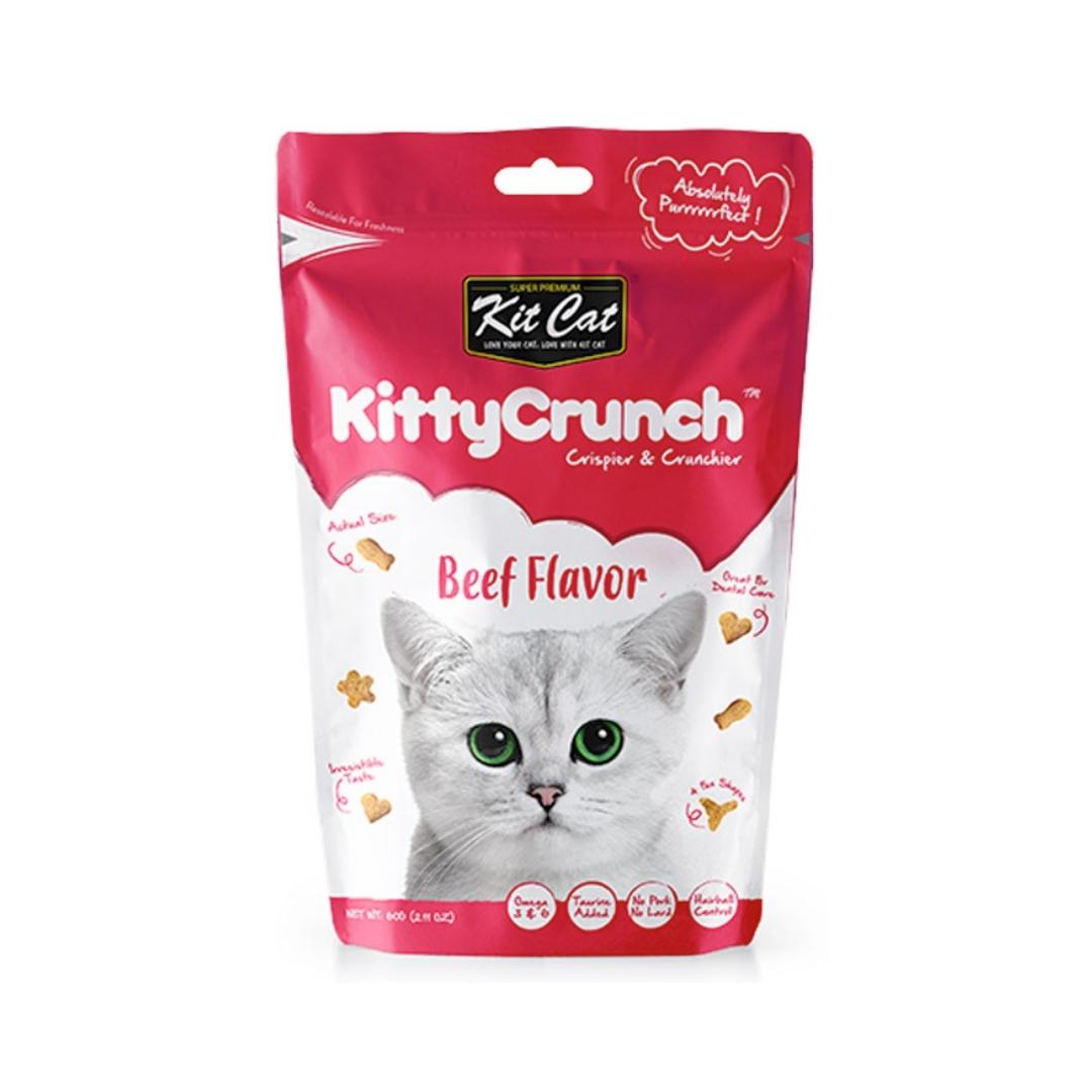 Kit Cat Kitty Crunch Beef Flavor 60g Petz.ae Dubai Pet Store