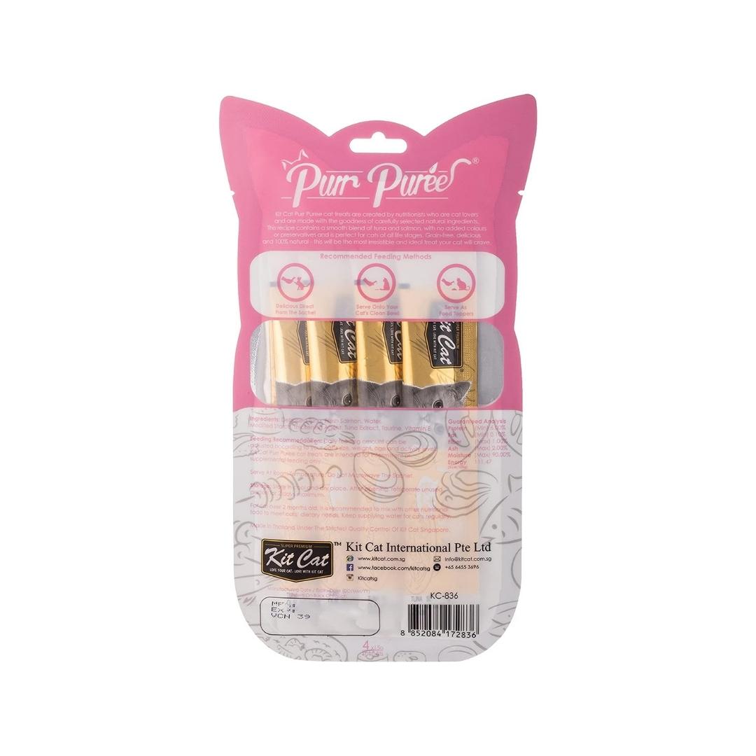 Kit Cat Puree Tuna & Salmon 4x15g Petz.ae Dubai Pet Store